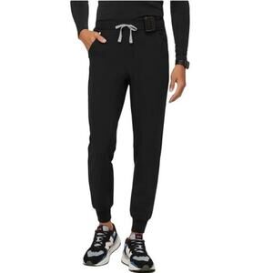 FIGS Tansen Jogger Scrub Pants Men Medium‎ Jogger Black Drawstring Waist